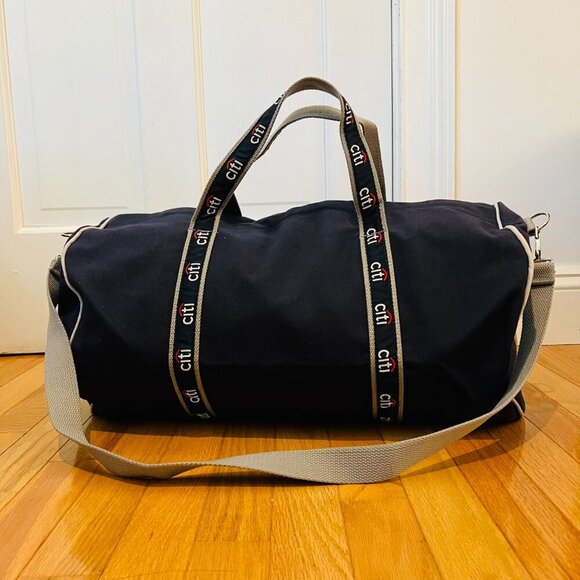 Citi Group Bank Banker Canvas 21" Navy Duffle by Scarborough & Tweed - Picture 1 of 16